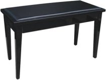 Piano Bench w/ Compartment Black