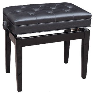 Piano Bench With Compartment Black