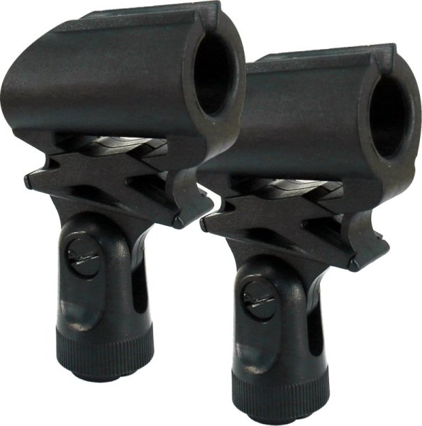 Small Condenser Anti-Vibration Rubber Microphone Clip (2-Pack)